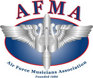 AFMA AIR FORCE MUSICIANS ASSOCIATION FOUNDED 1980 logo