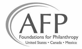 AFP FOUNDATIONS FOR PHILANTHROPY UNITEDSTATES · CANADA · MEXICO logo
