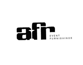 AFR EVENT FURNISHINGS logo