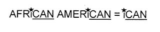AFRICAN AMERICAN = ICAN logo