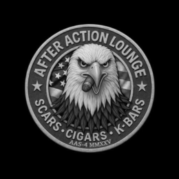 AFTER ACTION LOUNGE SCARS CIGARS K-BARS AAS-4 MMXXV logo