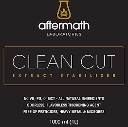 AFTERMATH LABORATORIES CLEAN CUT EXTRACT STABILIZER NO VG, PG, OR MCT - ALL NATURAL INGREDIENTS ODORLESS, FLAVORLESS THICKENING AGENT FREE OF PESTICIDES, HEAVY METAL & MICROBES 1000 ML (1L) logo