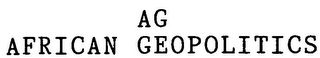 AG AFRICAN GEOPOLITICS logo