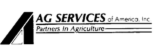 AG SERVICES OF AMERICA, INC. PARTNERS IN AGRICULTURE logo
