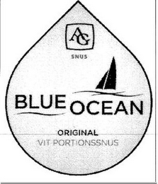 AG SNUS BLUE OCEAN ORIGNAL VIT PORTIONSSNUS logo