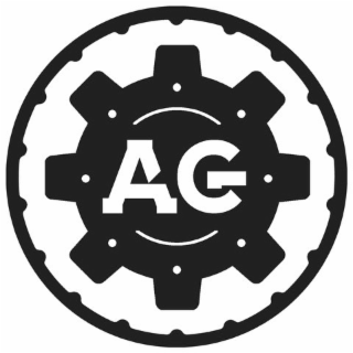 AG WITHIN A A HUB WITH SPOKES ENCLOSED WITHIN A CIRCLE logo