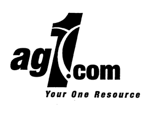 AG1.COM YOUR ONE RESOURCE logo