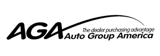 AGA AUTO GROUP AMERICA THE DEALER PURCHASING ADVANTAGE logo
