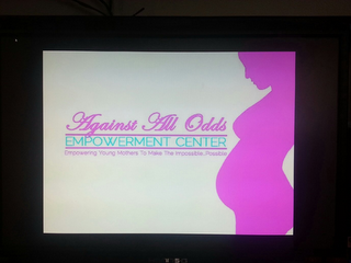 AGAINST ALL ODDS EMPOWERMENT CENTER EMPOWERING YOUNG MOTHERS TO MAKE THE IMPOSSIBLE...POSSIBLE logo