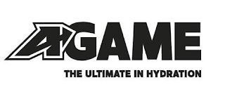 AGAME THE ULTIMATE IN HYDRATION logo