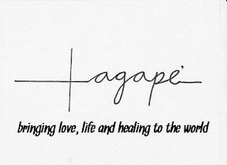 AGAPE BRINGING LOVE, LIFE AND HEALING TO THE WORLD logo