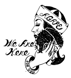 AGAPE CFC WE ARE HERE FOR YOU logo