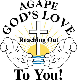 AGAPE GOD'S LOVE REACHING OUT TO YOU! logo