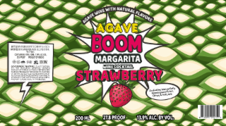 AGAVE BOOM MARGARITA WINE COCKTAIL STRAWBERRY AGAVE WINE WITH NATURAL FLAVORS A REFRESHING TWIST, PERFECTLY BALANCING SWEET & TART. CITRUSY & FRUITY NOTE logo