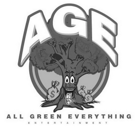 AGE ALL GREEN EVERYTHING E N T E R T A IN M E N T logo