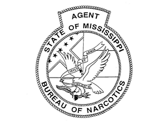 AGENT STATE OF MISSISSIPPI BUREAU OF NARCOTICS VIRTUTE AND ARMIS MCMLXXI logo
