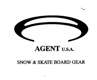AGENT U.S.A. SNOW & SKATE BOARD GEAR logo