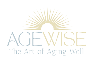 AGEWISE THE ART OF AGING WELL logo