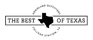 AGGIELAND OUTFITTERS THE BEST OF TEXAS COLLEGE STATION, TX logo