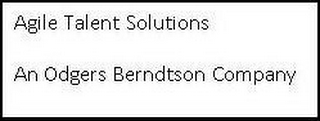 AGILE TALENT SOLUTIONS AN ODGERS BERNDTSON COMPANY logo