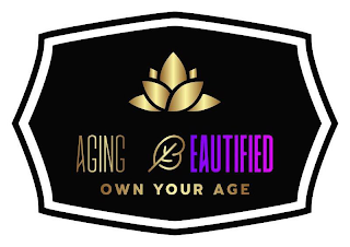 AGING BEAUTIFIED OWN YOUR AGE logo