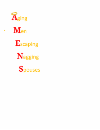 AGING MEN ESCAPING NAGGING SPOUSES logo