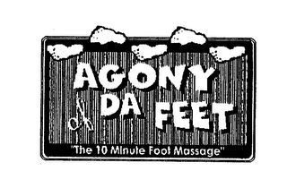 AGONY OF DA FEET "THE 10 MINUTE FOOT MASSAGE logo