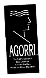 AGORRI THE 1ST PROFESSIONAL HAIR CARE LINE CREATED FOR MEN WHO CARE ABOUT THEIR HAIR. logo