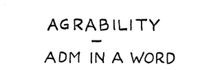 AGRABILITY-ADM IN A WORD logo