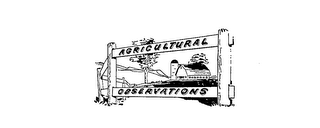 AGRICULTURAL OBSERVATIONS logo