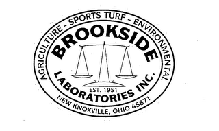 AGRICULTURE - SPORTS TURF - ENVIRONMENTAL NEW KNOXVILLE, OHIO 45871 BROOKSIDE LABORATORIES INC.
