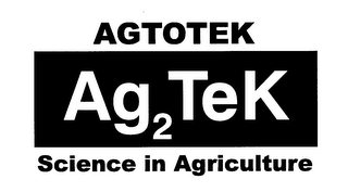 AGTOTEK AG2TEK SCIENCE IN AGRICULTURE logo