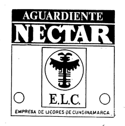 AGUARDIENTE NECTAR E.L.C. EMPRESA DE LICORES DE CUNDINAMARCA logo