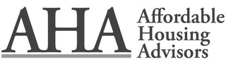 AHA AFFORDABLE HOUSING ADVISORS logo
