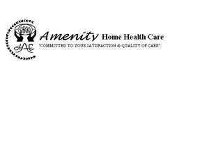 AHC AMENITY HOME HEALTH CARE "COMMITTED TO YOUR SATISFACTION & QUALITY OF CARE" logo