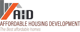 AHD AFFORDABLE HOUSING DEVELOPMENT THE BEST AFFORDABLE HOMES logo