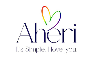 AHERI IT'S SIMPLE. I LOVE YOU. logo