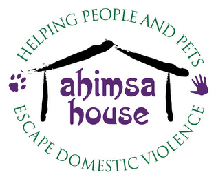 AHIMSA HOUSE HELPING PEOPLE AND PETS ESCAPE DOMESTIC VIOLENCE logo
