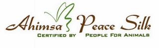 AHIMSA PEACE SILK CERTIFIED BY PEOPLE FOR ANIMALS logo