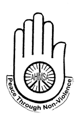 AHIMSA PEACE THROUGH NON-VIOLENCE logo