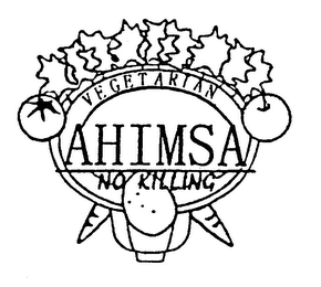 AHIMSA VEGETARIAN NO KILLING logo