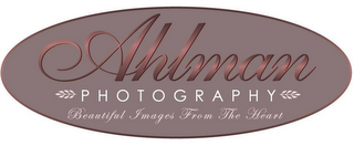 AHLMAN PHOTOGRAPHY BEAUTIFUL IMAGES FROM THE HEART logo