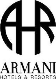 AHR ARMANI HOTELS & RESORTS logo