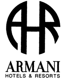 AHR ARMANI HOTELS & RESORTS logo