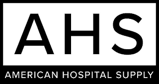 AHS AMERICAN HOSPITAL SUPPLY