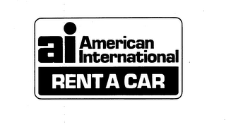 AI AMERICAN INTERNATIONAL RENT A CAR logo