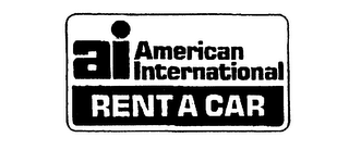AI AMERICAN INTERNATIONAL RENT A CAR logo