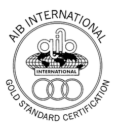 AIB INTERNATIONAL GOLD STANDARD CERTIFICATION logo