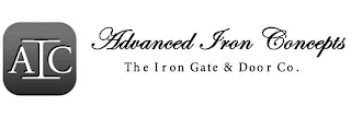 AIC ADVANCED IRON CONCEPTS THE IRON GATE & DOOR CO. logo