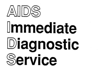 AIDS IMMEDIATE DIAGNOSTIC SERVICE logo
